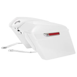 Color Matched Stretched Saddlebag Conversion Kit w/ Chrome Hardware for Harley® Softail '84-'17