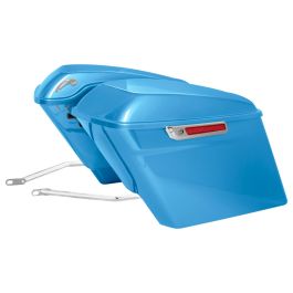 Color Matched Stretched Saddlebag Conversion Kit w/ Chrome Hardware for Harley® Softail '84-'17