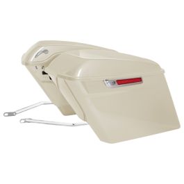 Color Matched Stretched Saddlebag Conversion Kit w/ Chrome Hardware for Harley® Softail '84-'17