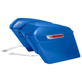 Color Matched Stretched Saddlebag Conversion Kit w/ Chrome Hardware for Harley® Softail '84-'17