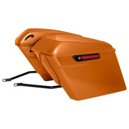 Color Matched Stretched Saddlebag Conversion Kit w/ Black Hardware for Harley® Softail '84-'17