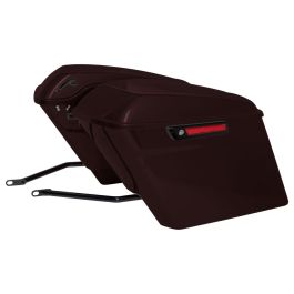 Color Matched Stretched Saddlebag Conversion Kit w/ Black Hardware for Harley® Softail '84-'17