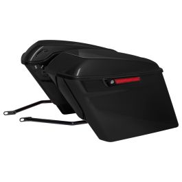 Color Matched Stretched Saddlebag Conversion Kit w/ Black Hardware for Harley® Softail '84-'17