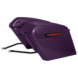 Color Matched Stretched Saddlebag Conversion Kit w/ Black Hardware for Harley® Softail '84-'17