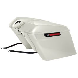 Color Matched Stretched Saddlebag Conversion Kit w/ Black Hardware for Harley® Softail '18-'26