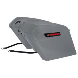 Color Matched Stretched Saddlebag Conversion Kit w/ Black Hardware for Harley® Softail '84-'17