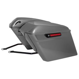 Color Matched Stretched Saddlebag Conversion Kit w/ Black Hardware for Harley® Softail '84-'17