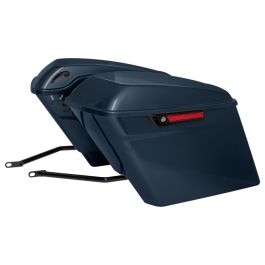 Color Matched Stretched Saddlebag Conversion Kit w/ Black Hardware for Harley® Softail '84-'17