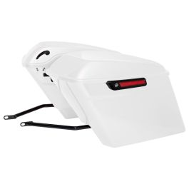 Color Matched Stretched Saddlebag Conversion Kit w/ Black Hardware for Harley® Softail '84-'17