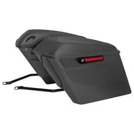 Color Matched Stretched Saddlebag Conversion Kit w/ Black Hardware for Harley® Softail '84-'17