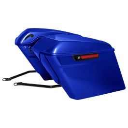Color Matched Stretched Saddlebag Conversion Kit w/ Black Hardware for Harley® Softail '84-'17
