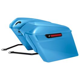 Color Matched Stretched Saddlebag Conversion Kit w/ Black Hardware for Harley® Softail '84-'17