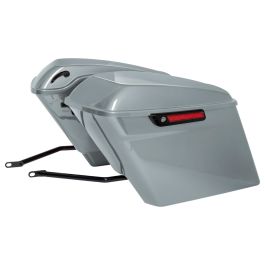 Color Matched Stretched Saddlebag Conversion Kit w/ Black Hardware for Harley® Softail '18-'26