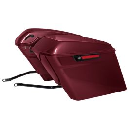 Color Matched Stretched Saddlebag Conversion Kit w/ Black Hardware for Harley® Softail '84-'17
