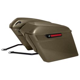 Color Matched Stretched Saddlebag Conversion Kit w/ Black Hardware for Harley® Softail '84-'17