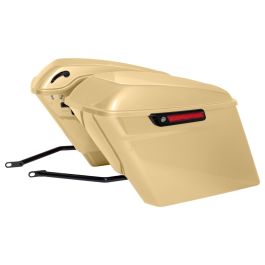 Color Matched Stretched Saddlebag Conversion Kit w/ Black Hardware for Harley® Softail '84-'17