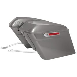 Color Matched Stretched Saddlebag Conversion Kit w/ Chrome Hardware for Harley® Softail '18-'26