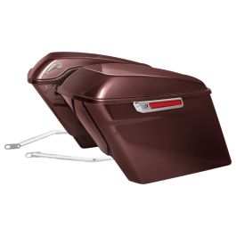 Color Matched Stretched Saddlebag Conversion Kit w/ Chrome Hardware for Harley® Softail '18-'26
