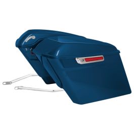 Color Matched Stretched Saddlebag Conversion Kit w/ Chrome Hardware for Harley® Softail '18-'26
