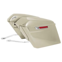 Color Matched Stretched Saddlebag Conversion Kit w/ Chrome Hardware for Harley® Softail '18-'26