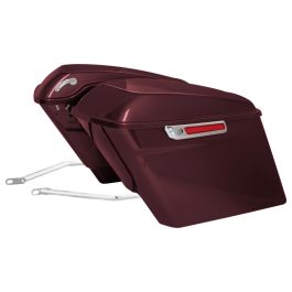 Color Matched Stretched Saddlebag Conversion Kit w/ Chrome Hardware for Harley® Softail '18-'26