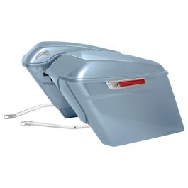 Color Matched Stretched Saddlebag Conversion Kit w/ Chrome Hardware for Harley® Softail '18-'26