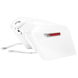 Color Matched Stretched Saddlebag Conversion Kit w/ Chrome Hardware for Harley® Softail '18-'26