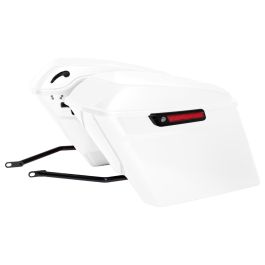 Color Matched Stretched Saddlebag Conversion Kit w/ Black Hardware for Harley® Softail '18-'26