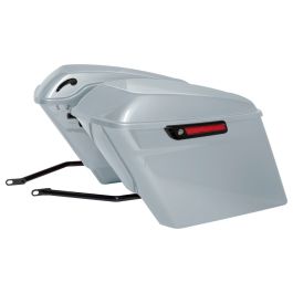 Color Matched Stretched Saddlebag Conversion Kit w/ Black Hardware for Harley® Softail '18-'26