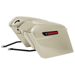 Color Matched Stretched Saddlebag Conversion Kit w/ Black Hardware for Harley® Softail '18-'26