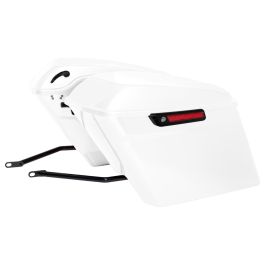 Color Matched Stretched Saddlebag Conversion Kit w/ Black Hardware for Harley® Softail '18-'26