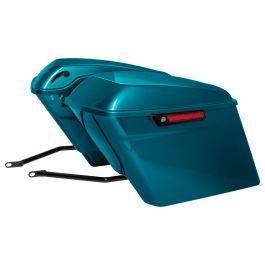Color Matched Stretched Saddlebag Conversion Kit w/ Black Hardware for Harley® Softail '18-'26