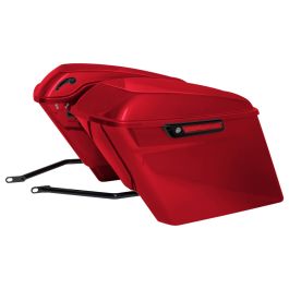 Color Matched Stretched Saddlebag Conversion Kit w/ Black Hardware for Harley® Softail '18-'26
