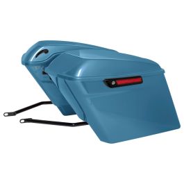 Color Matched Stretched Saddlebag Conversion Kit w/ Black Hardware for Harley® Softail '18-'26