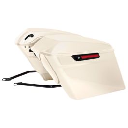 Color Matched Stretched Saddlebag Conversion Kit w/ Black Hardware for Harley® Softail '18-'26