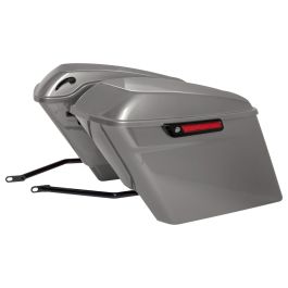Color Matched Stretched Saddlebag Conversion Kit w/ Black Hardware for Harley® Softail '18-'26