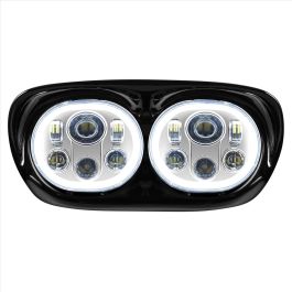 Dual LED Chrome HALOMAKER® Headlight for Harley® Road Glide '98-'13