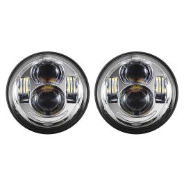 4.65" Chrome LED Headlight for '08-'17 Harley® Dyna Fat Bob