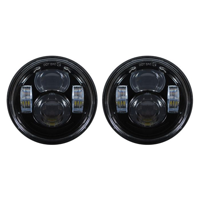 HogWorkz 4.65" Blackout LED Headlight for '08-'17 Harley® Dyna Fat Bob - HW195208