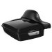 Vivid Black Chopped Tour Pack w/ Full Backrest & Chrome Hardware for Harley® Touring '97-'26