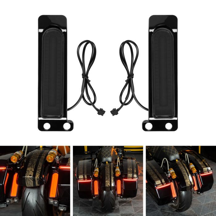 HogWorkz Fuze™ LED Saddlebag Filler Inserts for Harley® Touring '14-'23 | Smoked Lens - HW307047 - HW307047