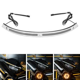 HOGWORKZ® Lumipro LED Windshield Trim for Harley® Touring '14-'23 | Chrome