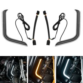 HOGWORKZ® Lumipro Lower Vented Fairing LEDs for Harley® Touring '96-'13 | Chrome