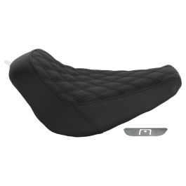 HOGWORKZ® Solo Seat for Wide Bobber Rear Fender for Harley® Softail '18-'26 (Diamond / Black)