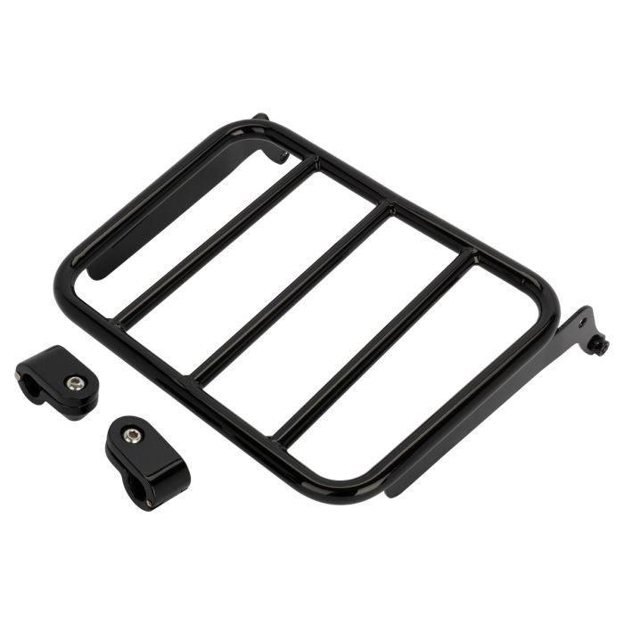 HogWorkz Black Luggage Rack Add-On for HOGWORKZ® Sissy Bar Backrest for Harley® Fat Boy / Breakout '18-'26 - HW129171