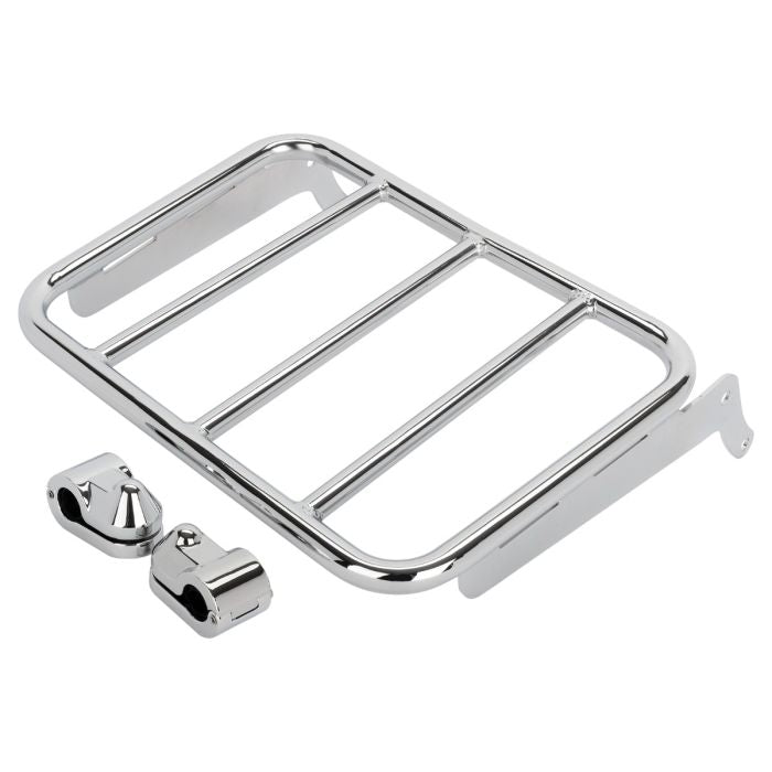 Luggage Rack Add-On for HOGWORKZ® Sissy Bar Backrest for Harley® Low Rider / Sport Glide '18-'26 - Chrome