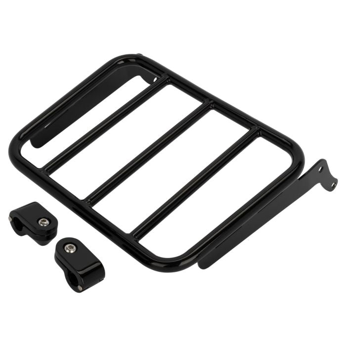 HogWorkz Black Luggage Rack Add-On for HOGWORKZ® Sissy Bar Backrest for Harley® Low Rider / Sport Glide '18-'26 - HW129174