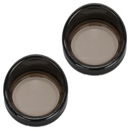 Visor Turn Signal Trim Rings for Harley-Davidson® Models | 1157 Bullet Style Lens ( Black / Smoked )