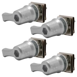 HOGWORKZ® Quick Turn Saddlebag Fasteners / Levers | Silver