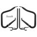 HOGWORKZ® 1.25" PORK CHOP Saddlebag Guards for Harley® Touring '14-'23 | Black